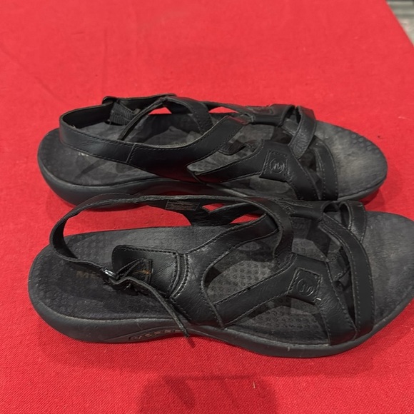 Merrell Black Sandals Durable Comfort Hiking - Picture 3 of 4
